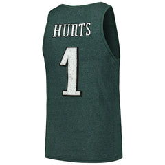 Philadelphia Eagles Jalen Hurts  Majestic Threads Name & Number Tri-Blend Tank Top | NFL US