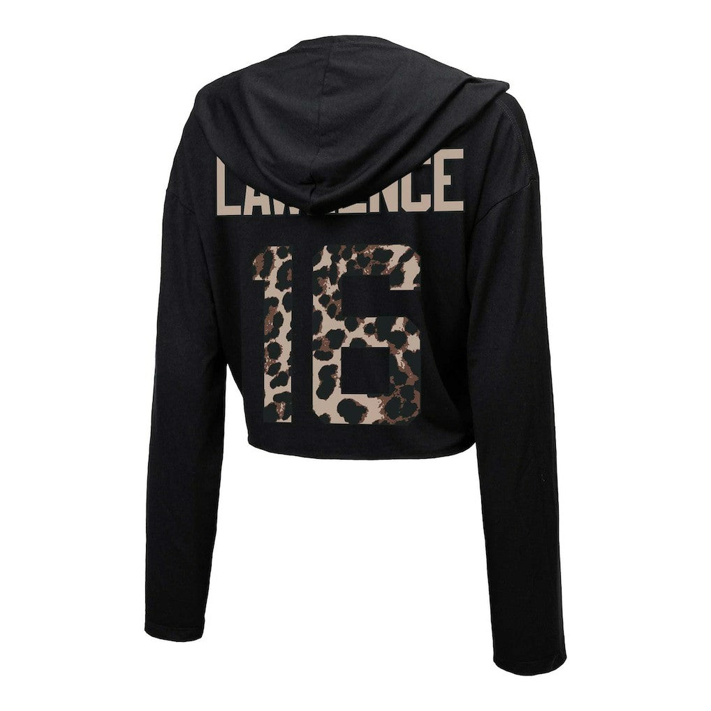 Jacksonville Jaguars Trevor Lawrence  Majestic Threads Women's Leopard Player Name & Number Long Sleeve Cropped Hoodie | NFL Hot