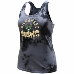 Charcoal Milwaukee Bucks Stadium Essentials Women's Street Art Dark Crystal Washed Tank Top | NBA