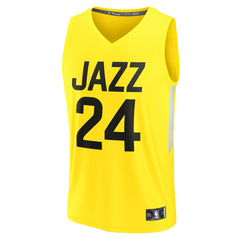 Yellow Walker Kessler Utah Jazz Youth Fast Break Player Jersey | NBA