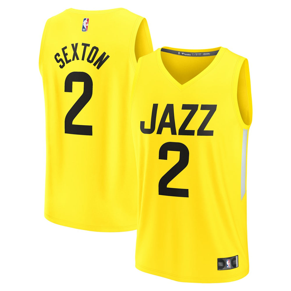 Yellow Collin Sexton Utah Jazz Youth Fast Break Player Jersey | NBA