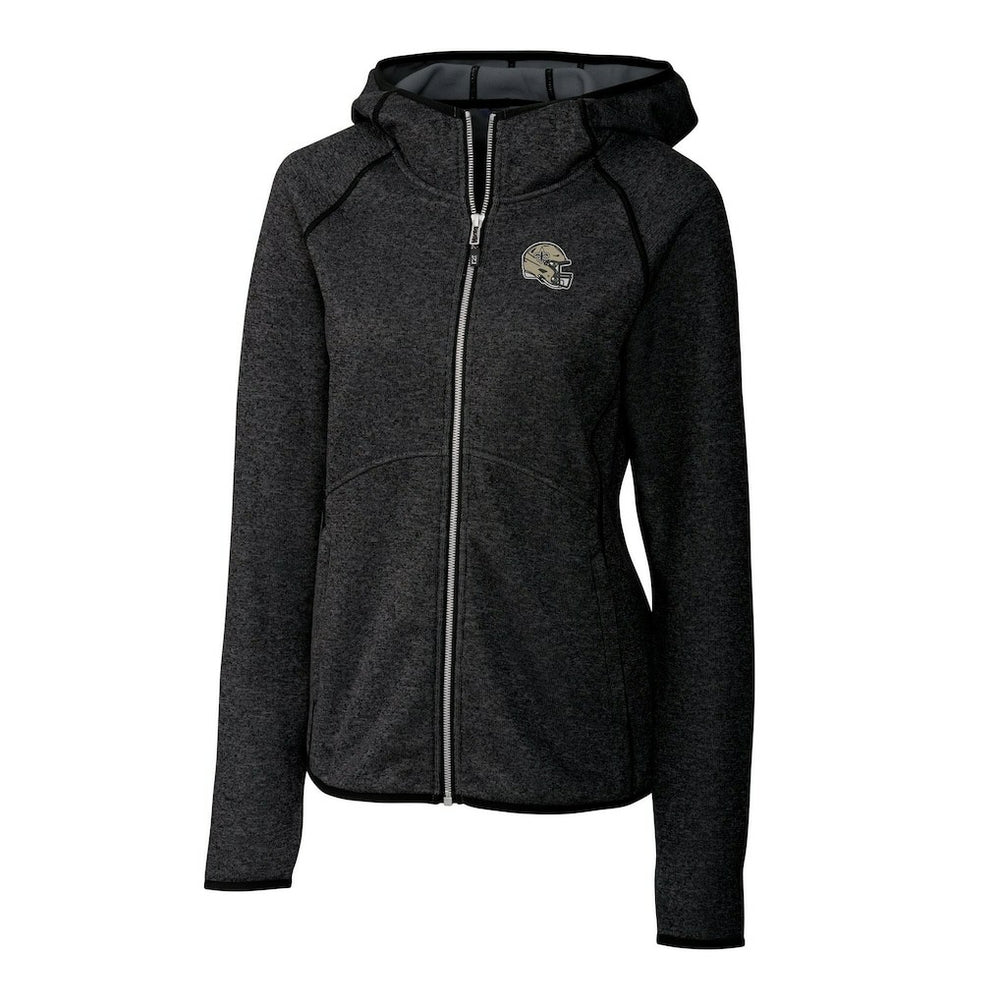 New Orleans Saints Cutter & Buck Women's Helmet Logo Mainsail Sweater-Knit Full-Zip Hoodie | NFL Discount