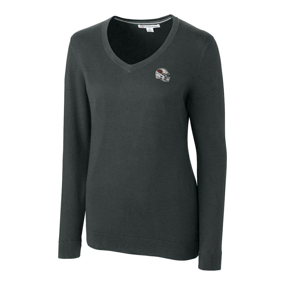 Arizona Cardinals Cutter & Buck Women's Helmet Logo Lakemont Tri-Blend V-Neck Pullover Sweater | NFL US