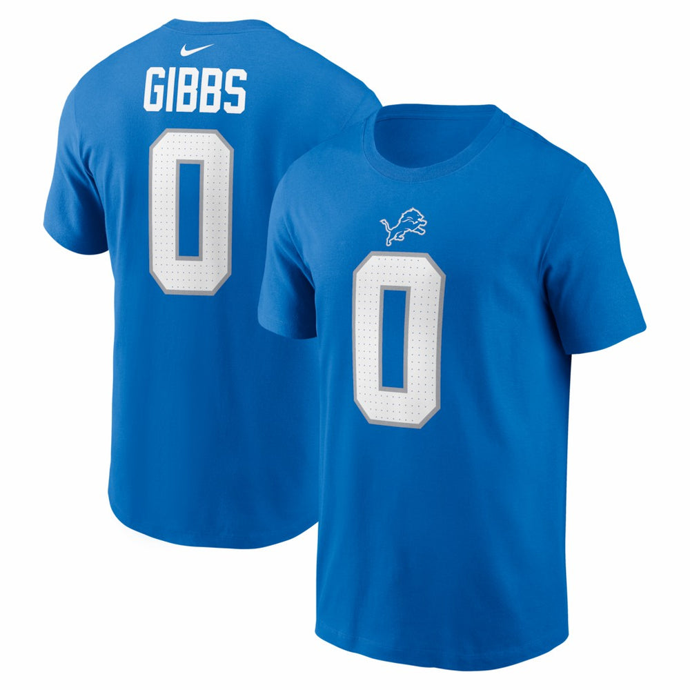Detroit Lions Jahmyr Gibbs  Name & Number T-Shirt | NFL New