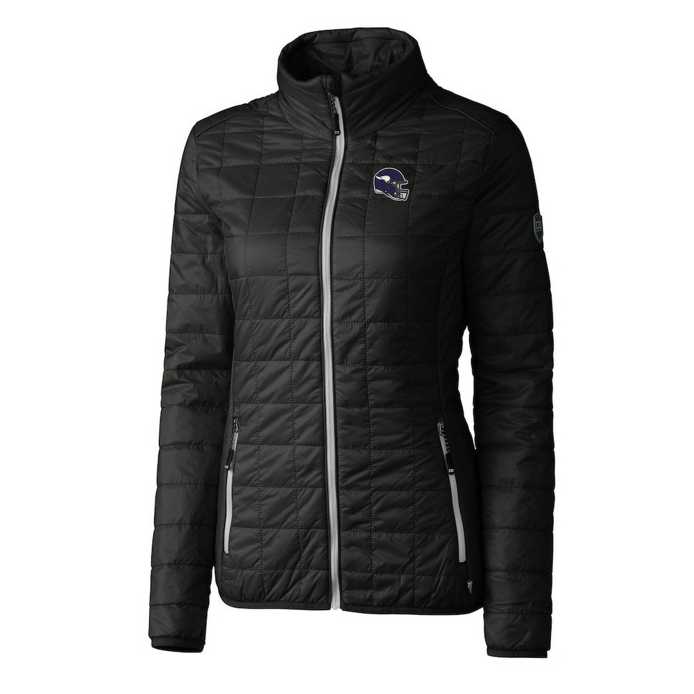 Minnesota Vikings Cutter & Buck Women's Helmet Logo Rainier PrimaLoft Eco Insulated Full-Zip Puffer Jacket | NFL On sale