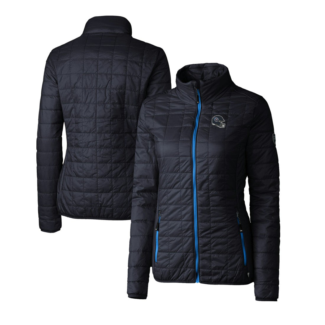Tennessee Titans Cutter & Buck Women's Helmet Logo Rainier PrimaLoft Eco Insulated Full-Zip Puffer Jacket | NFL US