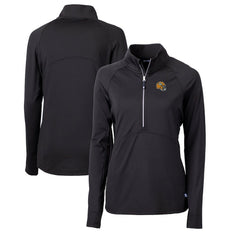 Green Bay Packers Cutter & Buck Women's Helmet Logo Adapt Eco Knit Stretch Recycled Half-Zip Pullover Top | NFL Discount