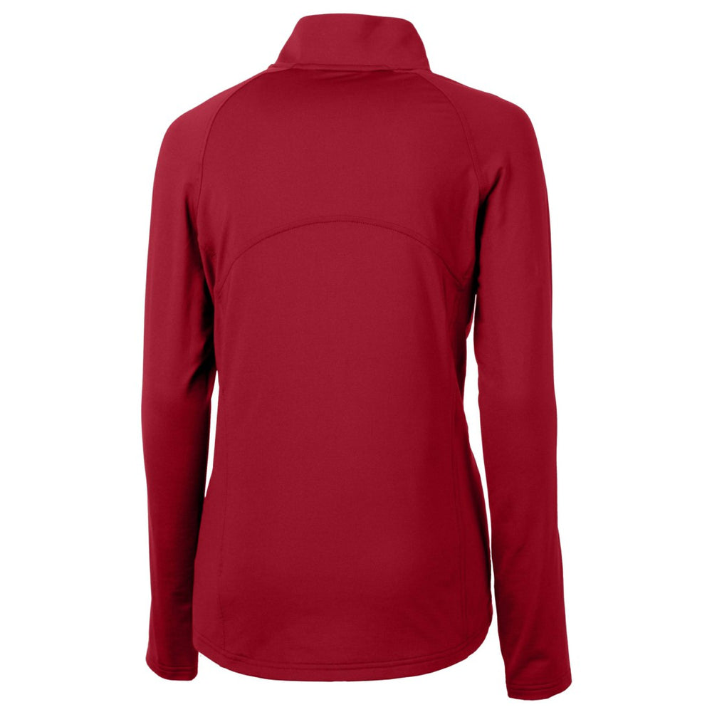 Houston Texans Cutter & Buck Women's Helmet Logo Adapt Eco Knit Stretch Recycled Half-Zip Pullover Top | NFL Sale