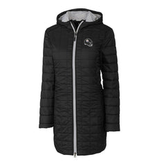 Pittsburgh Steelers Cutter & Buck Women's Helmet Logo Rainier Primaloft Eco Insulated Hooded Long Coat | NFL Sale