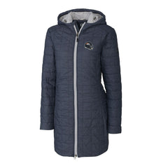 Denver Broncos Cutter & Buck Women's Helmet Logo Rainier Primaloft Eco Insulated Hooded Long Coat | NFL Online