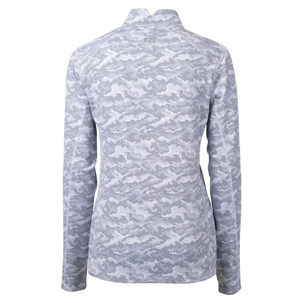 New Orleans Saints Cutter & Buck Women's Helmet Logo Traverse Camo Print Stretch Quarter-Zip Pullover Top | NFL Hot