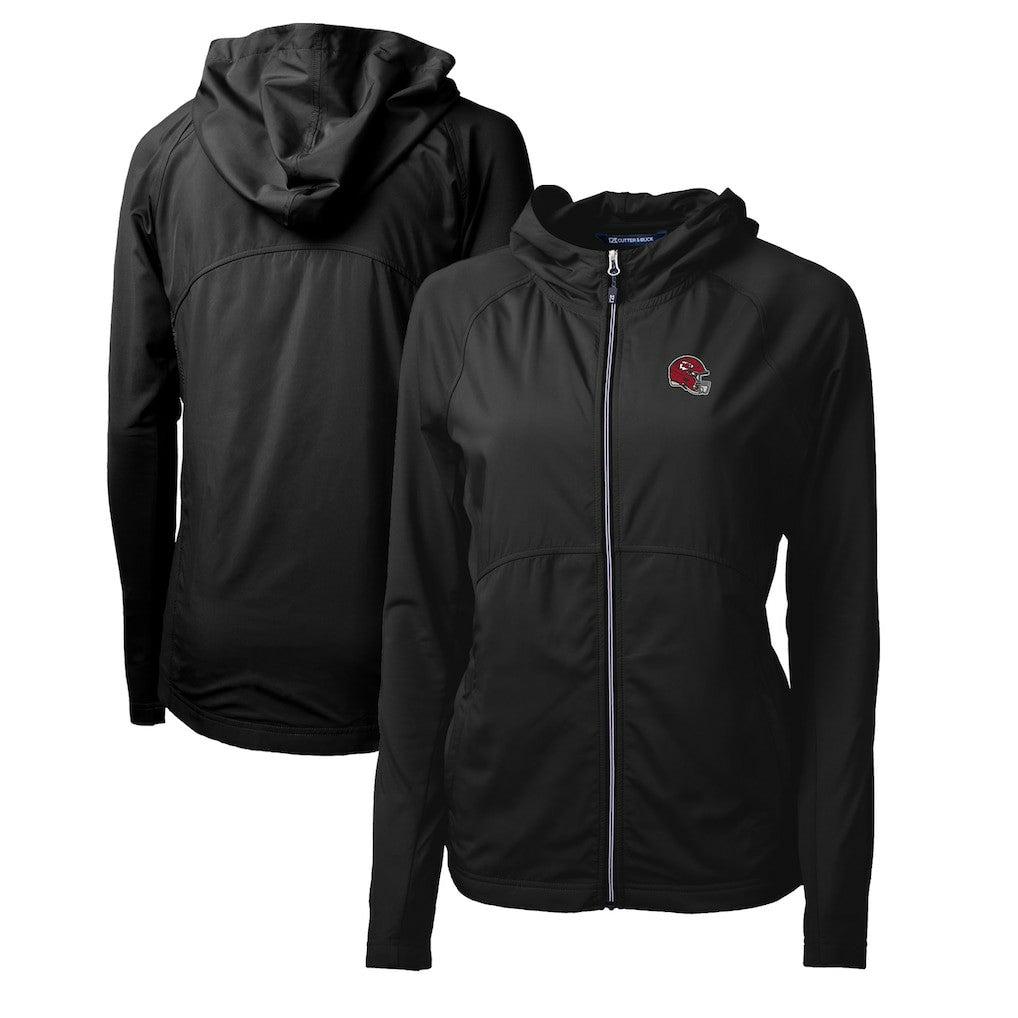 Kansas City Chiefs Cutter & Buck Women's Helmet Logo Adapt Eco Knit Hybrid Recycled Full-Zip Hoodie | NFL Online
