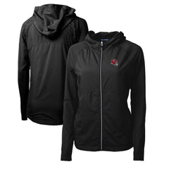 Kansas City Chiefs Cutter & Buck Women's Helmet Logo Adapt Eco Knit Hybrid Recycled Full-Zip Hoodie | NFL Online