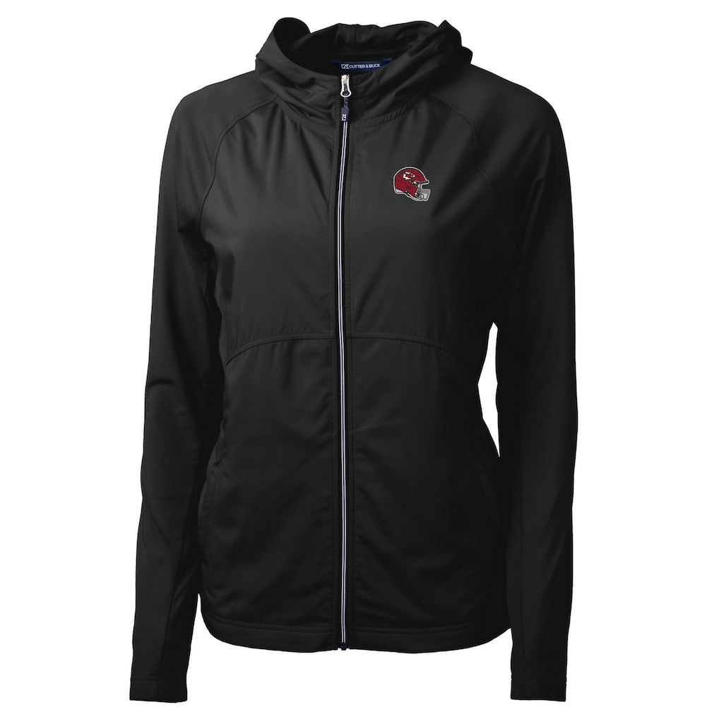 Kansas City Chiefs Cutter & Buck Women's Helmet Logo Adapt Eco Knit Hybrid Recycled Full-Zip Hoodie | NFL Online