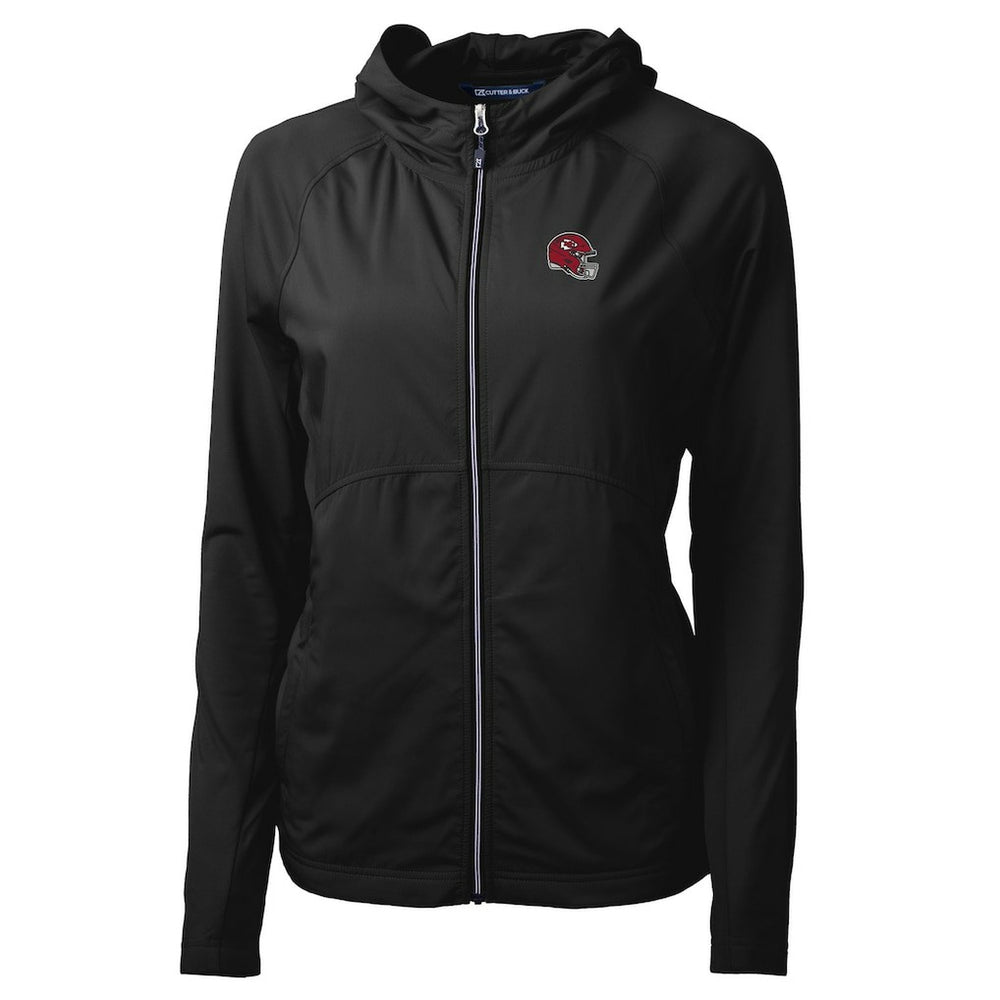 Kansas City Chiefs Cutter & Buck Women's Helmet Logo Adapt Eco Knit Hybrid Recycled Full-Zip Hoodie | NFL Online