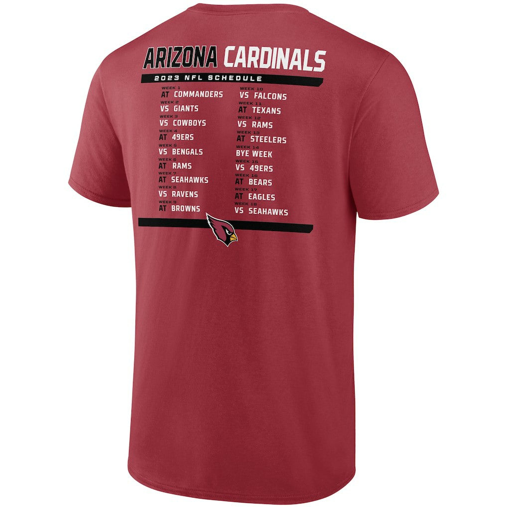 Arizona Cardinals Two-Pack 2023 Schedule T-Shirt Combo Set | NFL Hot