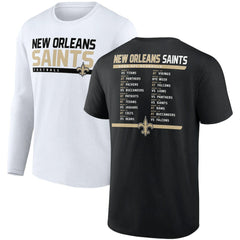New Orleans Saints Two-Pack 2023 Schedule T-Shirt Combo Set | NFL Hot