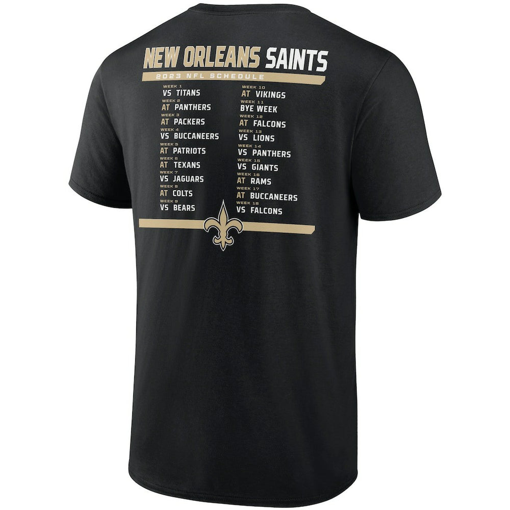 New Orleans Saints Two-Pack 2023 Schedule T-Shirt Combo Set | NFL Hot