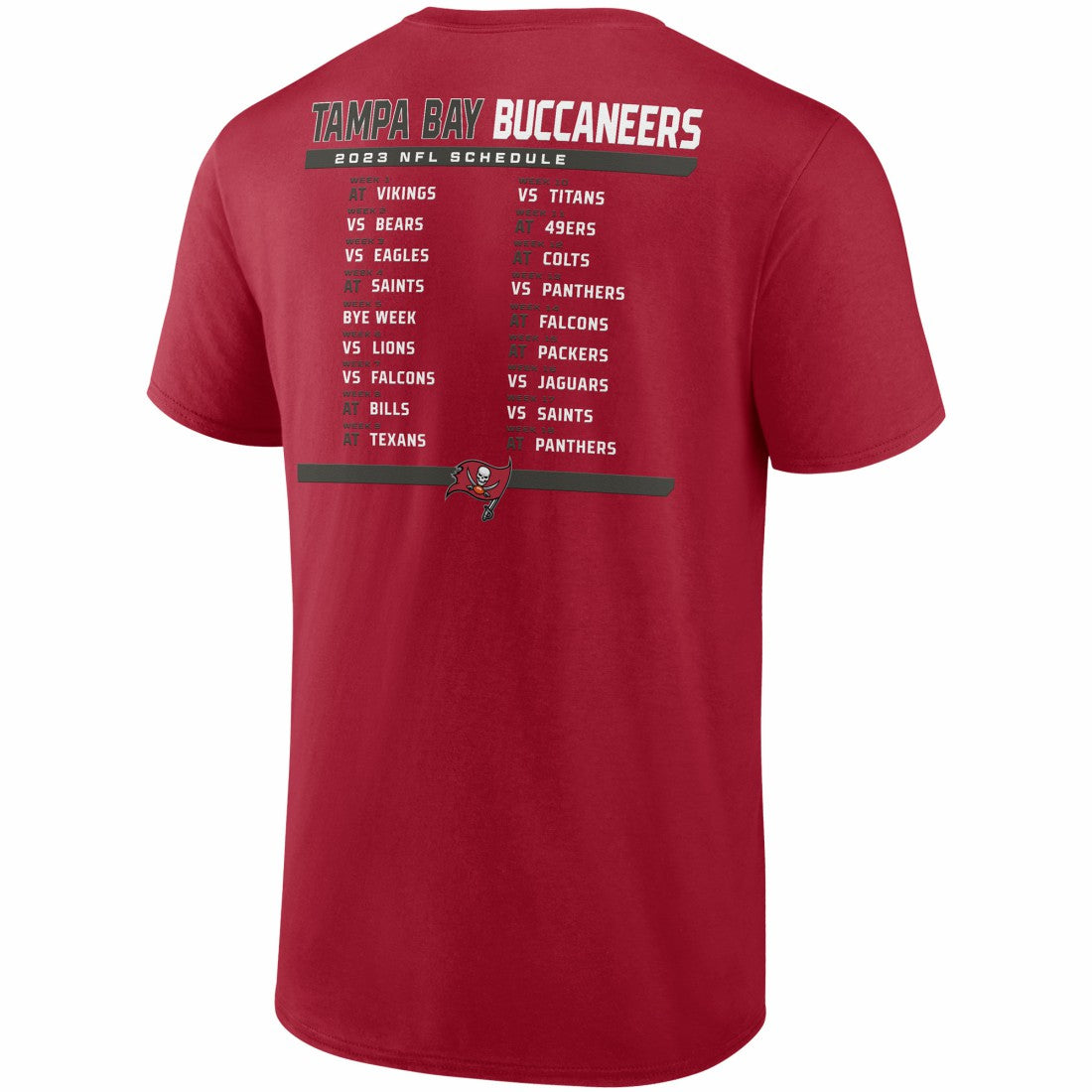 Tampa Bay Buccaneers Two-Pack 2023 Schedule T-Shirt Combo Set | NFL Sale