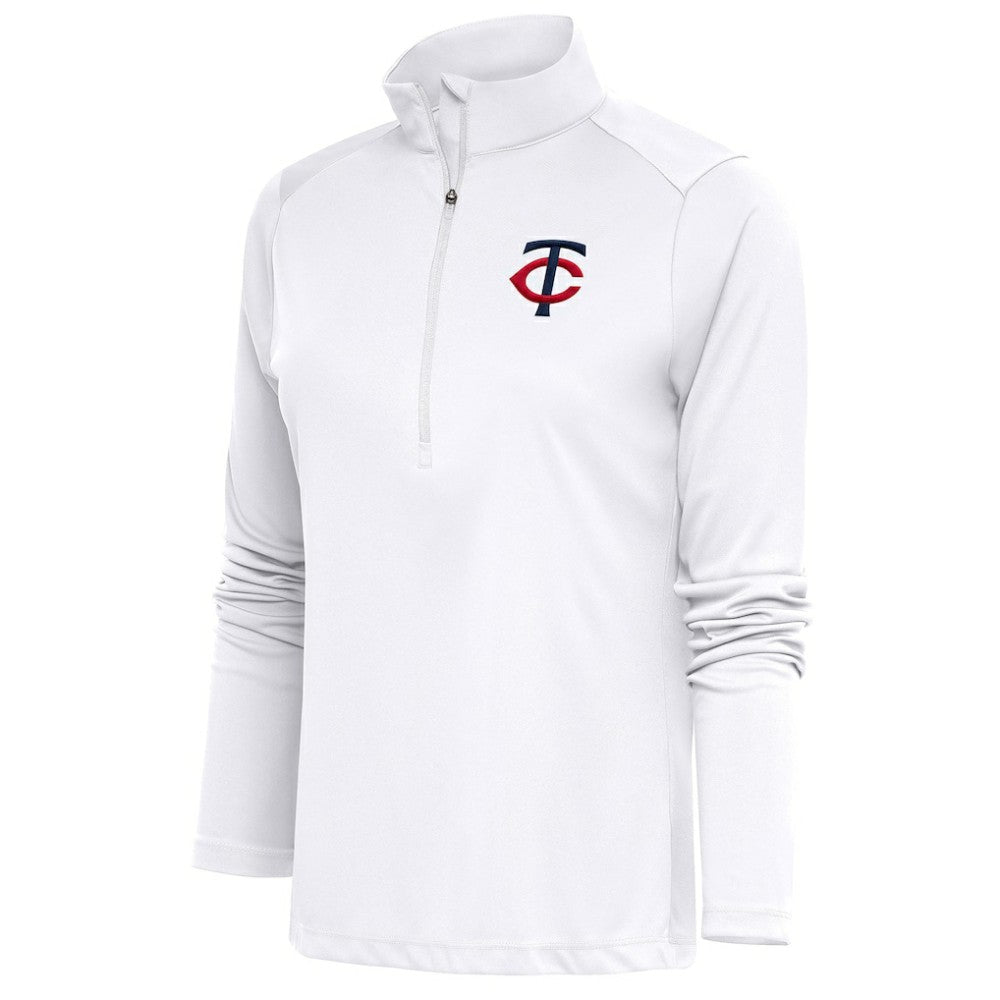 Minnesota Twins Antigua Women's Tribute Half-Zip Pullover Top - MLB Pullover