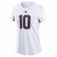 New England Patriots Drake Maye  Women's Player Name & Number T-Shirt | NFL Discount