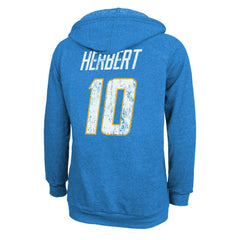 Los Angeles Chargers Justin Herbert  Majestic Threads Women's Name & Number Tri-Blend Pullover Hoodie | NFL New