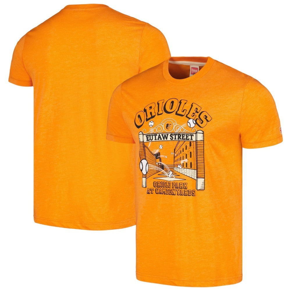 Baltimore Orioles Homage Eutaw Street Hyper Local Tri-Blend T-Shirt - MLB T-shirts