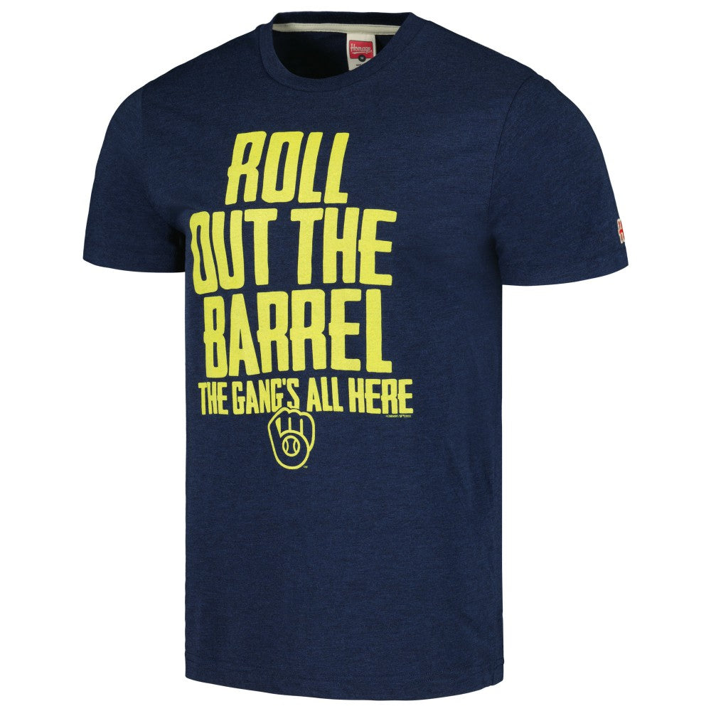 Milwaukee Brewers Homage Gangs All Here Hyper Local Tri-Blend T-Shirt - MLB T-shirts