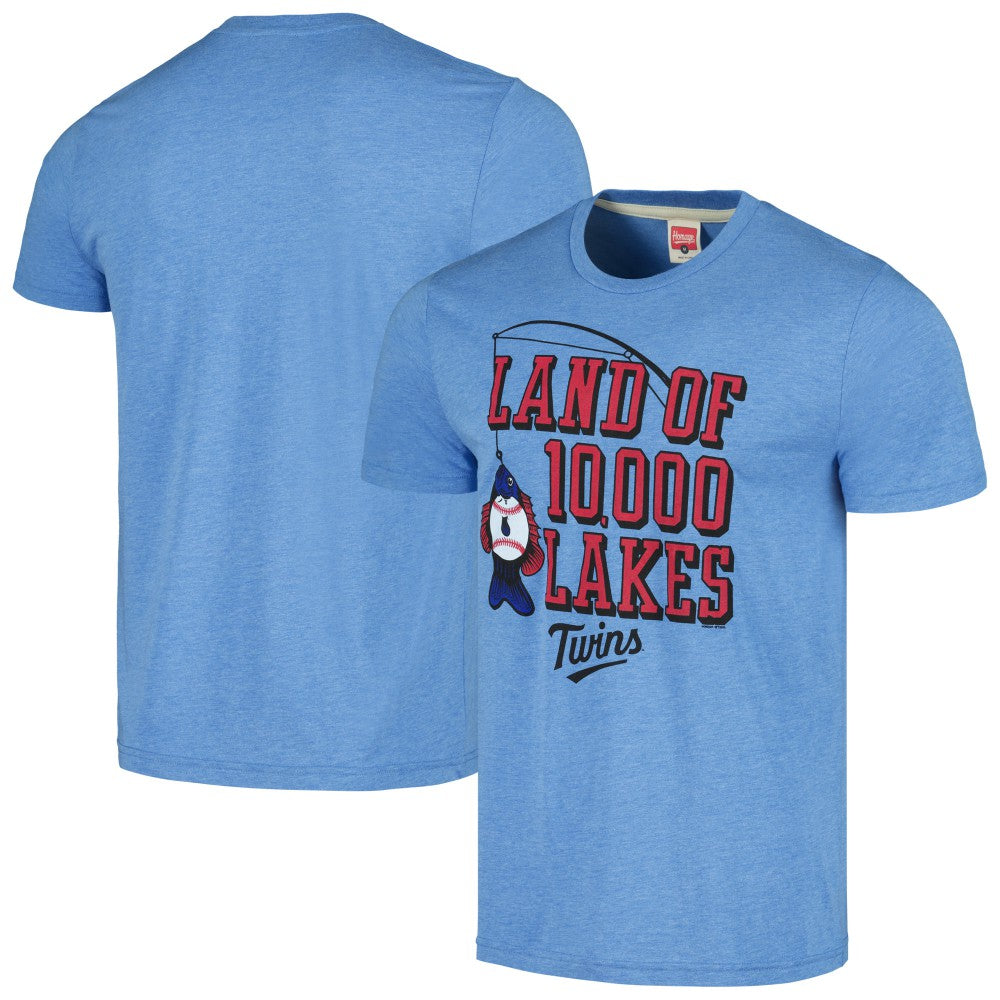 Minnesota Twins Homage Land of 10,000 Lakes Hyper Local Tri-Blend T-Shirt - MLB T-shirts