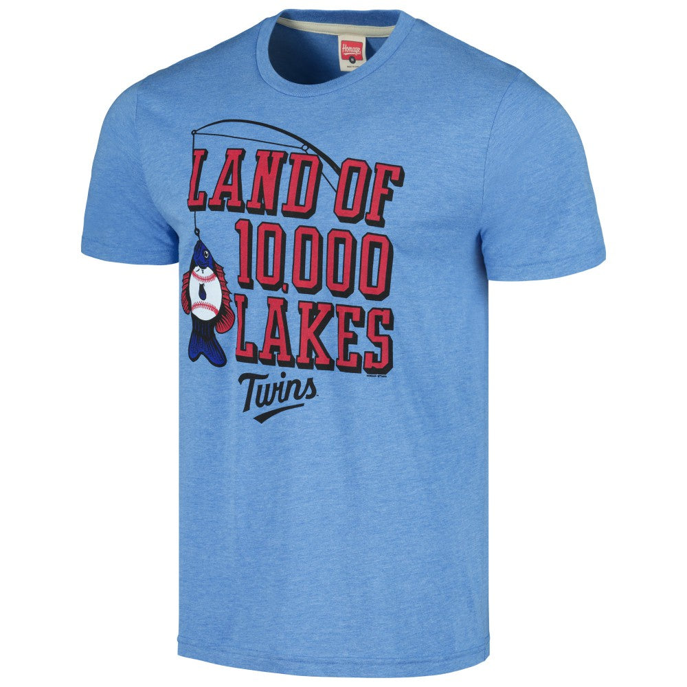 Minnesota Twins Homage Land of 10,000 Lakes Hyper Local Tri-Blend T-Shirt - MLB T-shirts