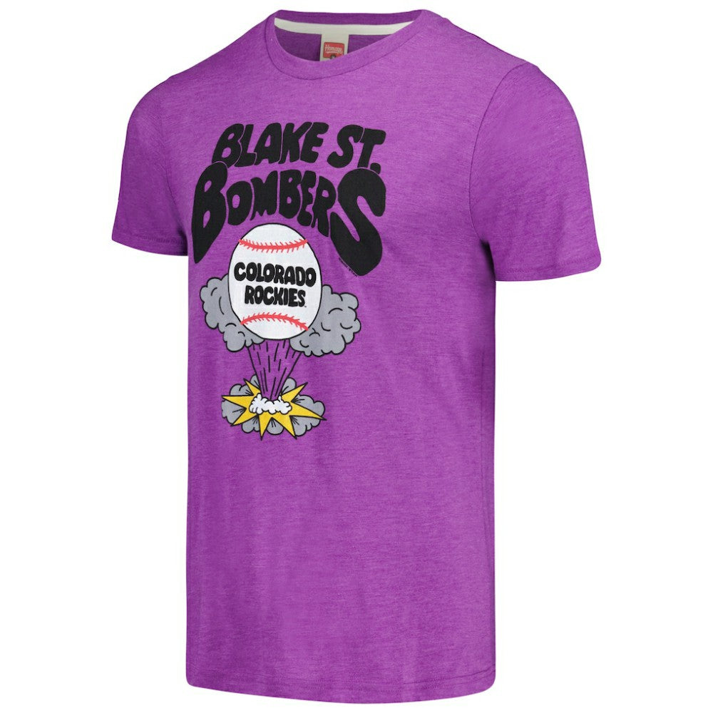 Colorado Rockies Homage Doodle Collection Blake St. Bombers Tri-Blend T-Shirt - MLB T-shirts