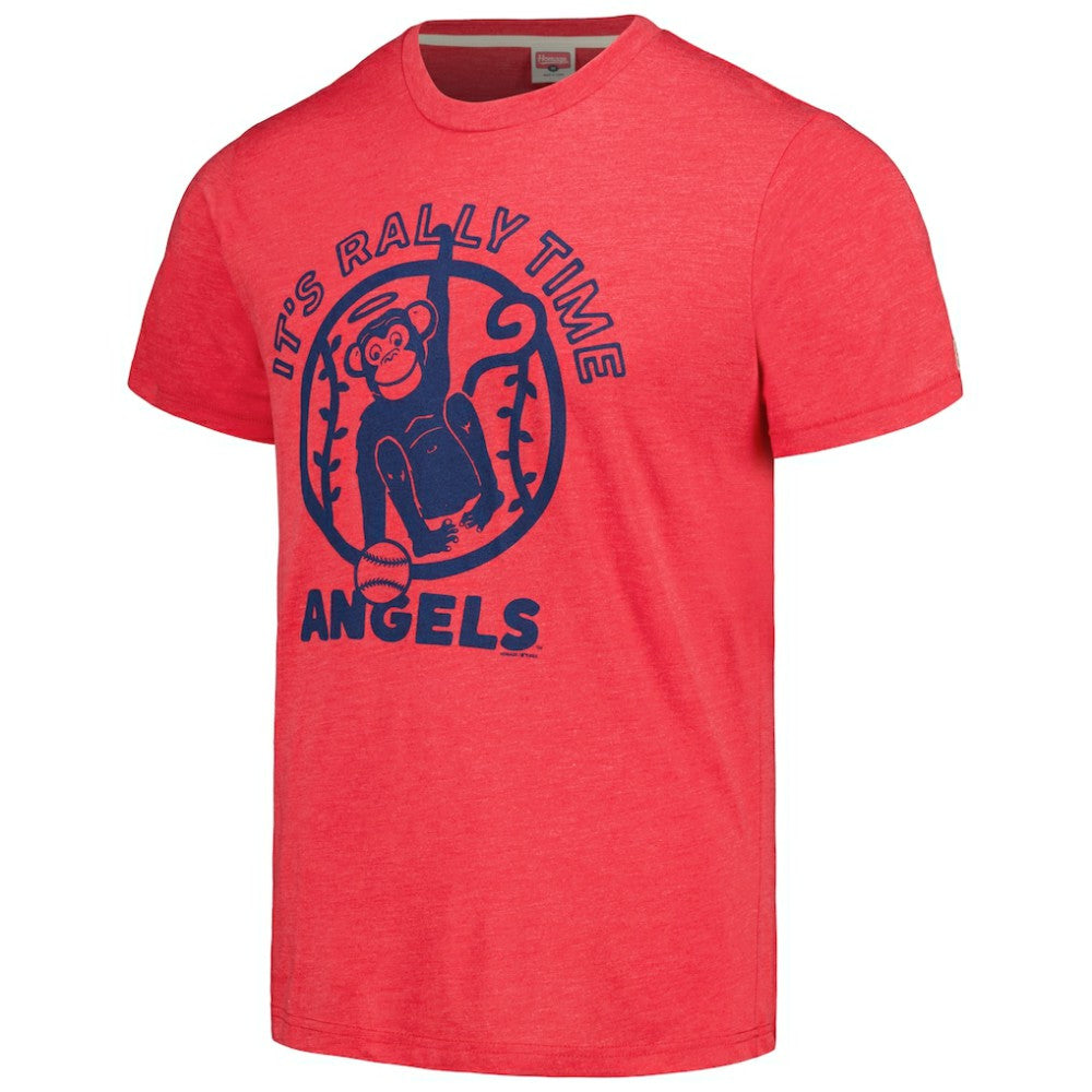 Los Angeles Angels Homage Doodle Collection It's Rally Time Tri-Blend T-Shirt - MLB T-shirts
