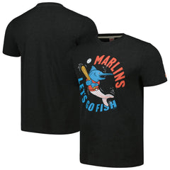Miami Marlins Homage Doodle Collection Let's Go Fish Tri-Blend T-Shirt - MLB T-shirts