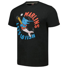Miami Marlins Homage Doodle Collection Let's Go Fish Tri-Blend T-Shirt - MLB T-shirts