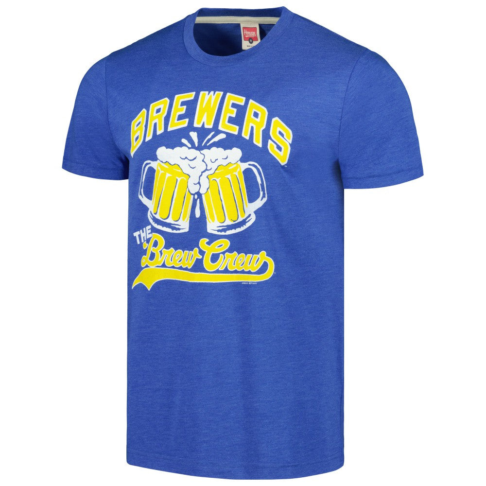 Milwaukee Brewers Homage Doodle Collection The Brew Crew Tri-Blend T-Shirt - MLB T-shirts