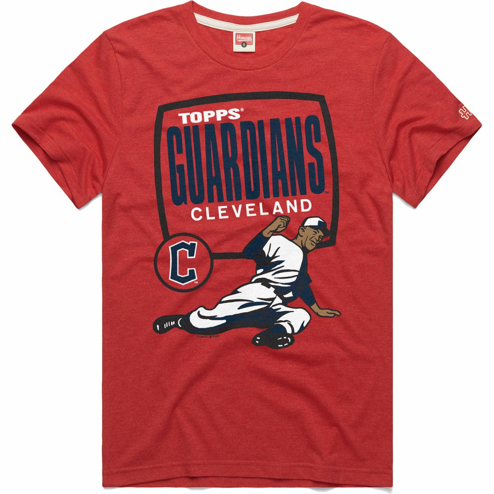 Cleveland Guardians Homage x Topps Tri-Blend T-Shirt - MLB T-shirts