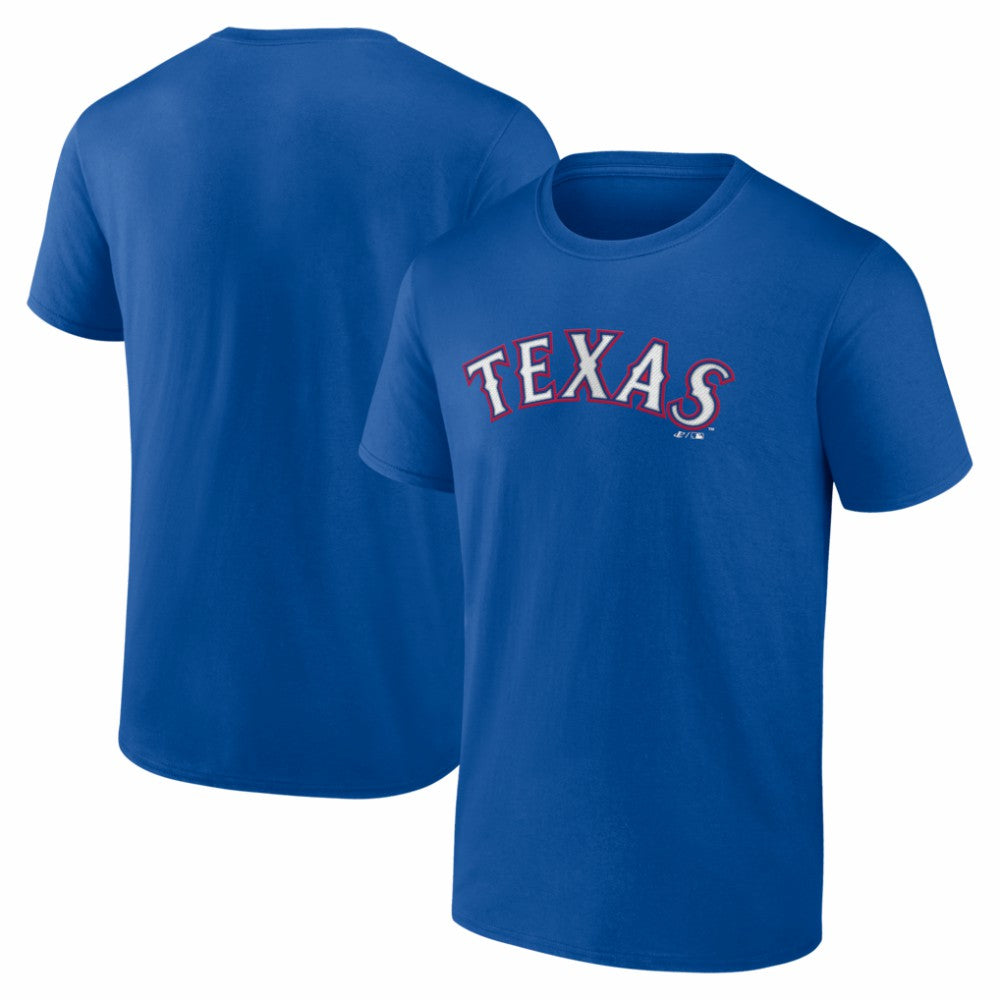 Texas Rangers Logo Athletic Wordmark T-Shirt - MLB T-shirts