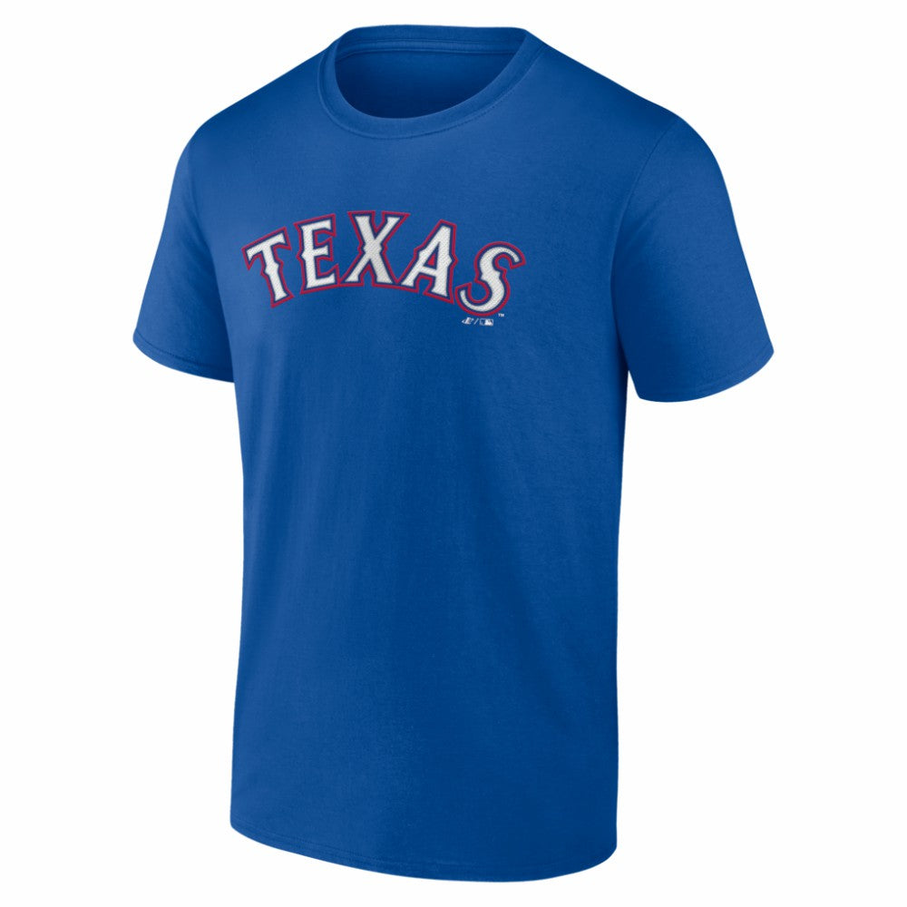 Texas Rangers Logo Athletic Wordmark T-Shirt - MLB T-shirts