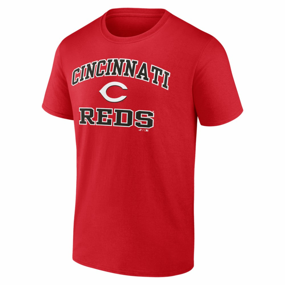 Cincinnati Reds Logo Athletic Heart and Soul T-Shirt - MLB T-shirts