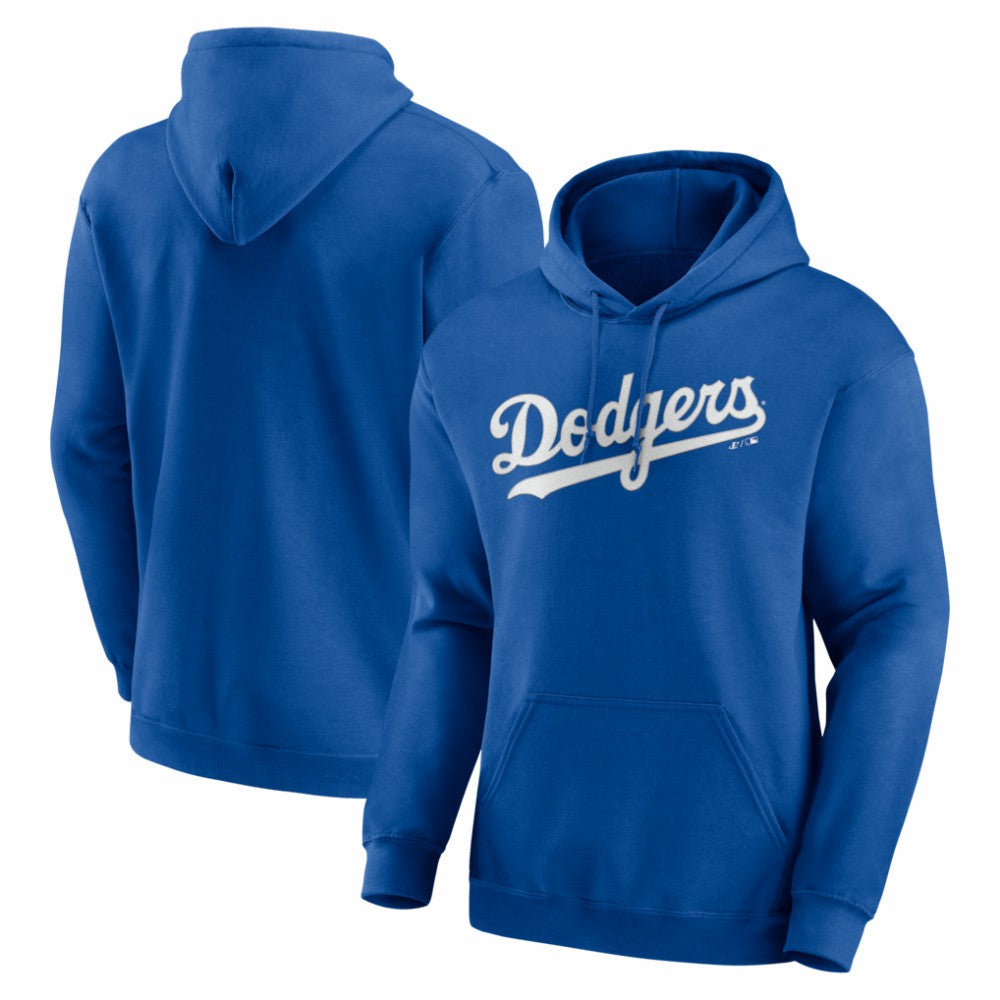 Los Angeles Dodgers Logo Athletic Wordmark Hoodie - MLB Hoodies
