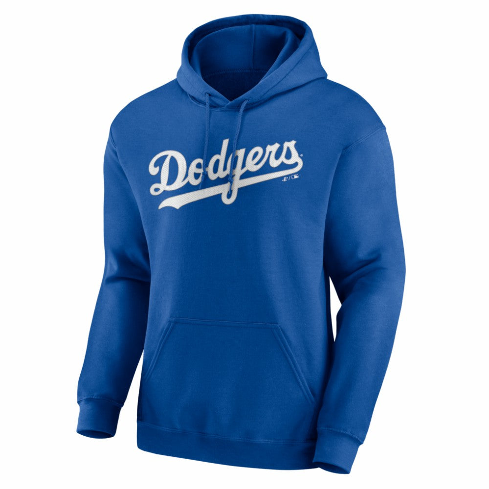 Los Angeles Dodgers Logo Athletic Wordmark Hoodie - MLB Hoodies