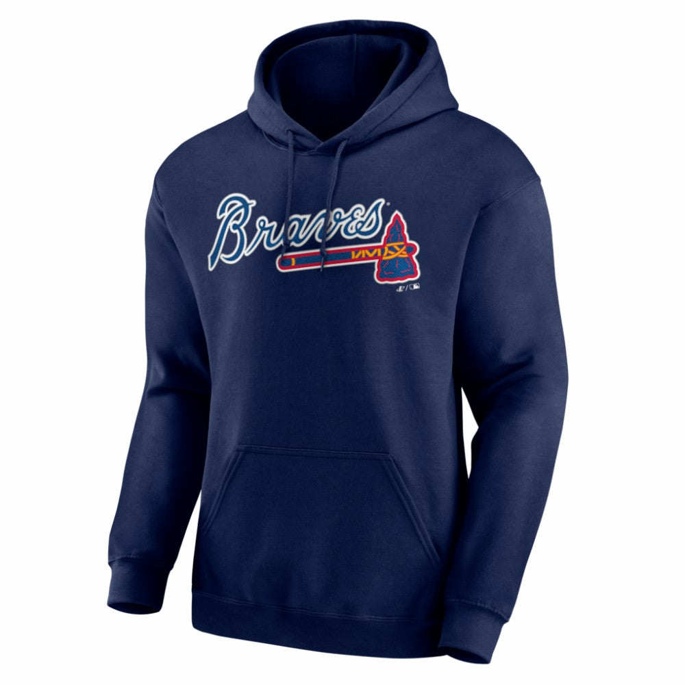 Atlanta Braves Logo Athletic Wordmark Hoodie - MLB Hoodies