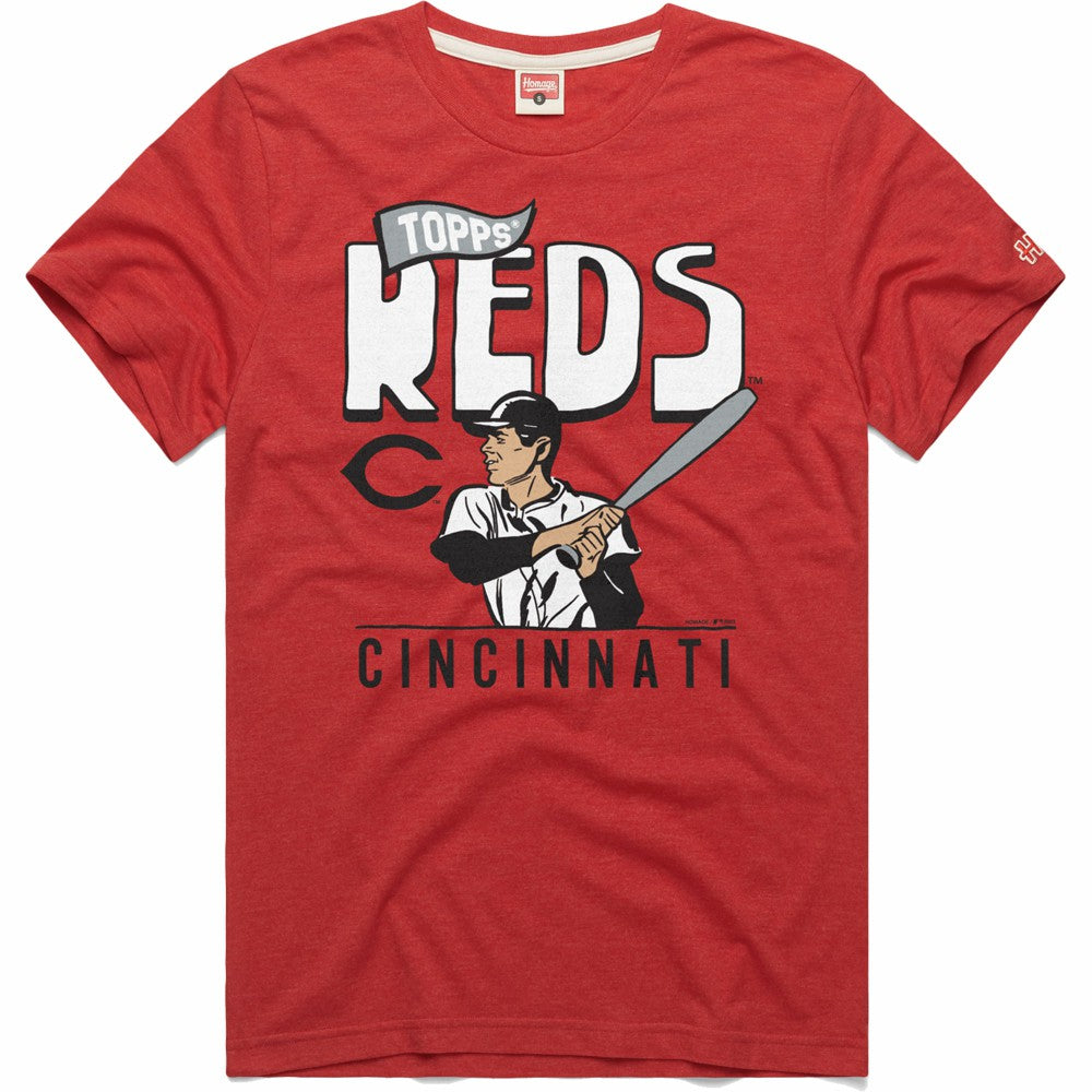 Cincinnati Reds Homage x Topps Tri-Blend T-Shirt - MLB T-shirts