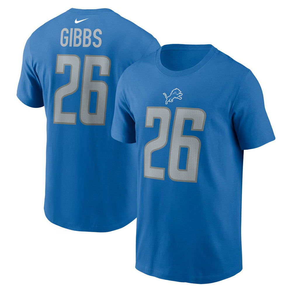 Detroit Lions Jahmyr Gibbs  2023 NFL Draft First Round Pick Player Name & Number T-Shirt | NFL Sale