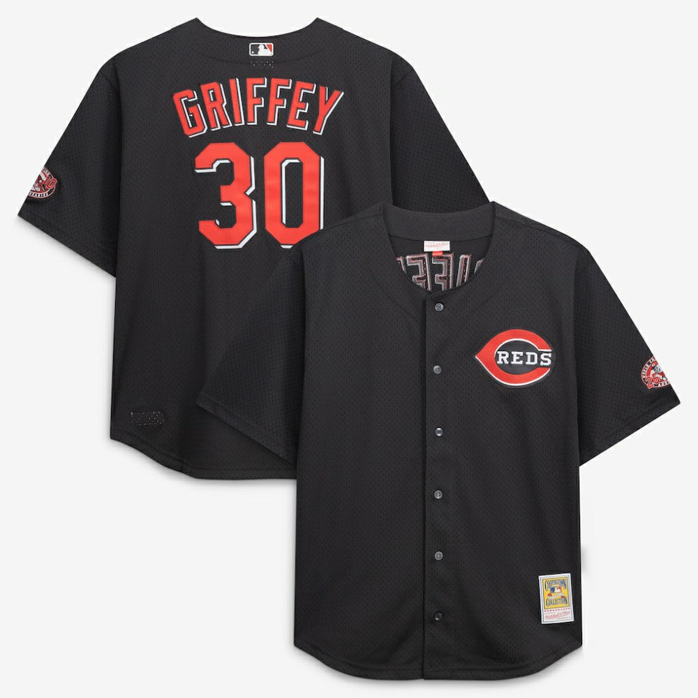 Ken Griffey Jr. Cincinnati Reds Mitchell & Ness Big & Tall Cooperstown Mesh Batting Practice Jersey - MLB Jerseys