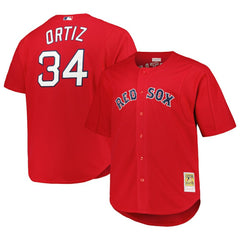 David Ortiz Boston Red Sox Mitchell & Ness Big & Tall Cooperstown Mesh Batting Practice Jersey - MLB Jerseys