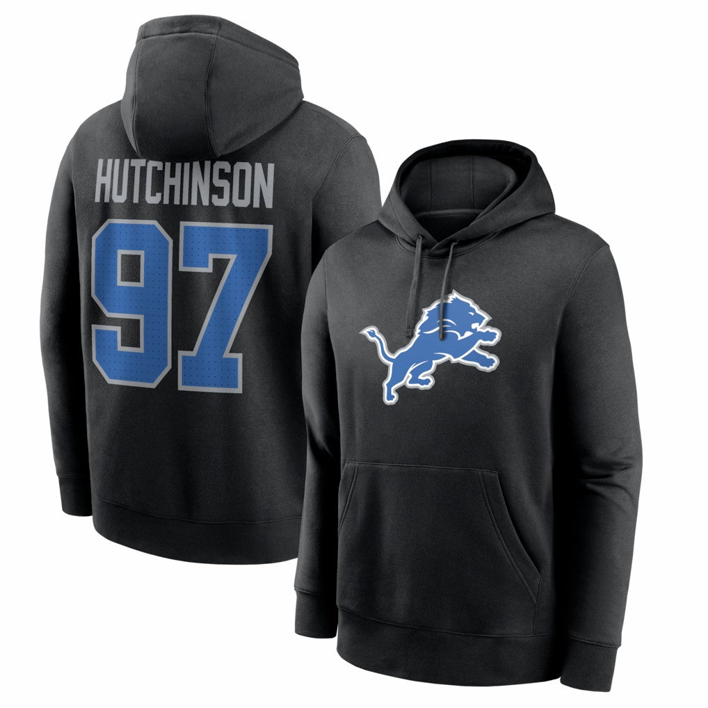 Detroit Lions Aidan Hutchinson  Name & Number Fleece Hoodie | NFL Outlet