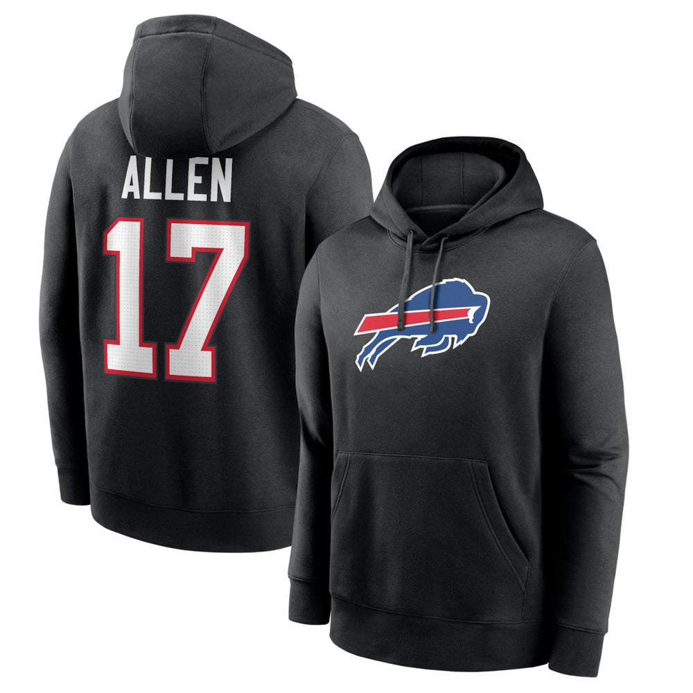 Buffalo Bills Josh Allen  Name & Number Fleece Hoodie | NFL Hot