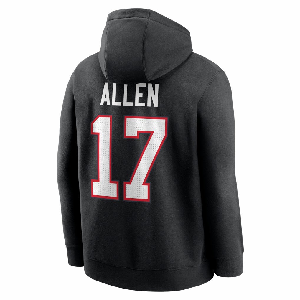 Buffalo Bills Josh Allen  Name & Number Fleece Hoodie | NFL Hot