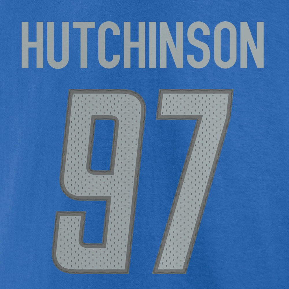 Detroit Lions Aidan Hutchinson  Player Icon Name & Number T-Shirt | NFL Near me